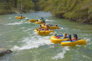 tubing on river